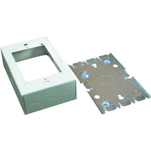 Legrand Wiremold Outlet Box 0 Knockout Metal Ivory Wall Mounting B3 